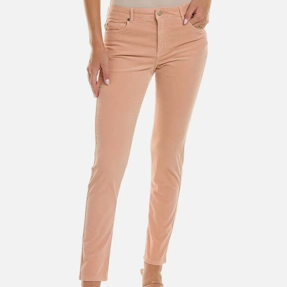 J. McLaughlin Watson Long Bottom Velvet Pant - Peach - Picture 1 of 8